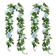 FunCo Wedding Decoration Heavenly Rose Floral Table Runner 200cm 2pcs - Garland