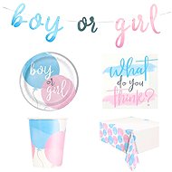 GODAN Gender Reveal Party Set, 16 people, 50 pieces - Party Accessories