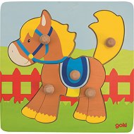 GOKI Dřevěné puzzle Koník 5 dílků - Jigsaw Puzzle