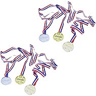 RAPPA Medals 6 pcs, gold, silver, bronze - Party Accessories