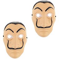 GODAN Plastic mask money heist, Salvador Dali, Paper house 2 pcs - Costume Accessory