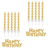 Godan Birthday candle set - happy birthday - gold - 32 pcs - 7 cm - Candle