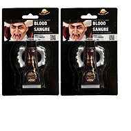 Guirca Vampire teeth with artificial blood 40 ml vampire/vampire/dracula/halloween 4 pcs - Costume Accessory