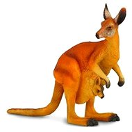 Collecta red kangaroo female with baby - Figure