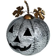 GUIRCA Metal silver glowing pumpkin 16 cm - Decoration