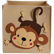 H&L Children’s Storage Box 30 cm Monkey, brown - Toy Organiser