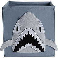 H&L Children’s Storage Box, 30 cm, Shark, grey - Toy Organiser