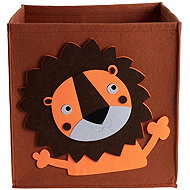 H&L Children’s Storage Box, 30 cm, Lion, brown - Toy Organiser
