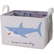 H&L Children’s Storage Box 30 × 25 cm Shark, grey - Toy Organiser