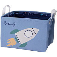 H&L Children’s Storage Box 30 × 25 cm Space Shuttle, blue - Toy Organiser