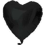 FOLAT Balloon foil heart 45 cm matte black - Balloons