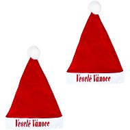 RAPPA Christmas cap santa claus, inscription merry christmas, 2 pcs - Costume Accessory