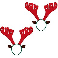 GUIRCA Christmas headband reindeer horns with jingle bells, Christmas, 2pcs - Figure Accessories