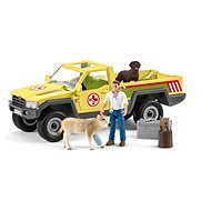 Schleich Terepjáró mentőjármű állatorvossal 42503 - Figura szett