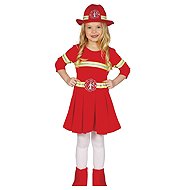 GUIRCA Children's costume Firefighter for girls, 3 - 4 years - Costume
