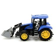 Kék traktor lendkerekes homlokrakodóval - Traktor