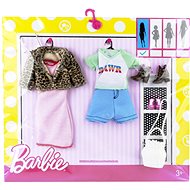 Mattel Barbie Two-piece Clothing Set - Blue/white and Leopard - Doll Accessories