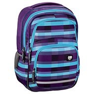 Hama All Out Blaby Summer Check Purple - Schulrucksack