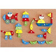 Woody Cork Board with Pin-on Shapes, Cars - Educational Toy