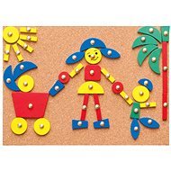 Woody Doska s pribíjacími tvarmi - Didaktická hračka