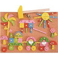 Tap a Shape Cork Board - Pink - Educational Toy