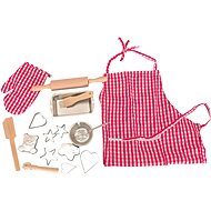 Wooden Baking Kitchen Set with Cutters and Apron - Game Set