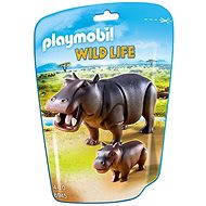 Playmobil Hippo with Calf 6945 - Figure