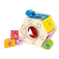 Hape Škatuľka na vkladanie geometrických tvarov - Drevená hračka