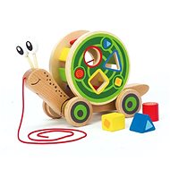 Hape Snail Tug with Insertable Geometric Shapes - Push and Pull Toy