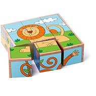 Woody Cubes 3 x 3 - Exotic animals - Picture Blocks