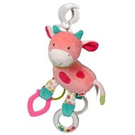 Nuk Happy Farm Cow, with a Clip - Pushchair Toy