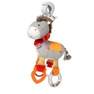 Nuk Happy Farm Donkey, with a Clip - Pushchair Toy