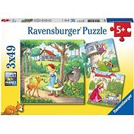 Ravensburger 080519 Rapunzel, Rotkäppchen und Froschkönig - Puzzle