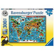 Ravensburger 132577 Ilustrovaná mapa sveta - Puzzle