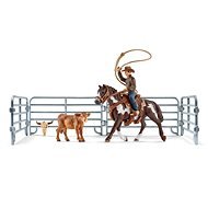 Schleich 41418 Cowboy with Lasso on Horse and Accessories - Figure and Accessory Set