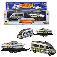 Police Car with Trailer and Boat - Toy Car