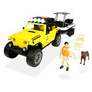 Dickie Jeep with Fishing Boat - Toy Car