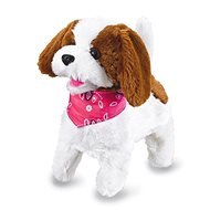 Jamara Plush Dog, White-Brown with Remote Control - Interactive Toy