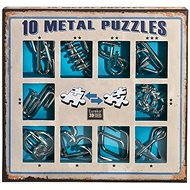 Set of 10 puzzles Blue Metal - Brain Teaser