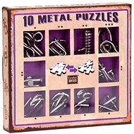 Set of 10 Puzzles Metal Violet - Brain Teaser