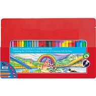 Faber-Castell Colour Pencils and Connector Felt Tip Pens, 50pcs - Art Supplies