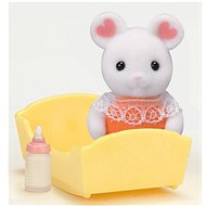 Sylvanian Families Baby Marshmallow Mouse with Accessories - Game Set