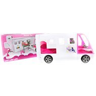 Large White Caravan for Dolls - Toy Car