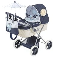 DeCuevas Toys Foldable Pram for Dolls with Umbrella, Classic Romantic 2019-M - Doll Stroller
