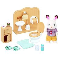 Sylvanian Families Furniture Chocolate Rabbits - Brother and Washroom - Figure Accessories