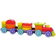 Cubika 12923 Rainbow Train with Two Wagons - Train