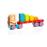Cubika 13425 Truck with geometric shapes - Wooden Toy
