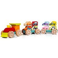 Cubika 13999 Train with Cars - Wooden Toy