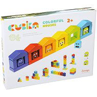 Cubika 14866 Colourful Houses - Wooden Blocks