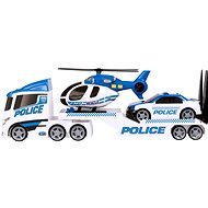 Teamsterz rendőrségi transzporter helikopterrel és autóval - Játék autó